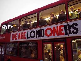 A bus with we are Londoners written on the side